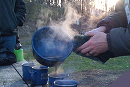 Camp morning coffee