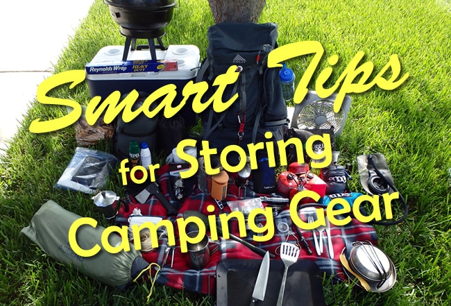 Tips for storing camping gear