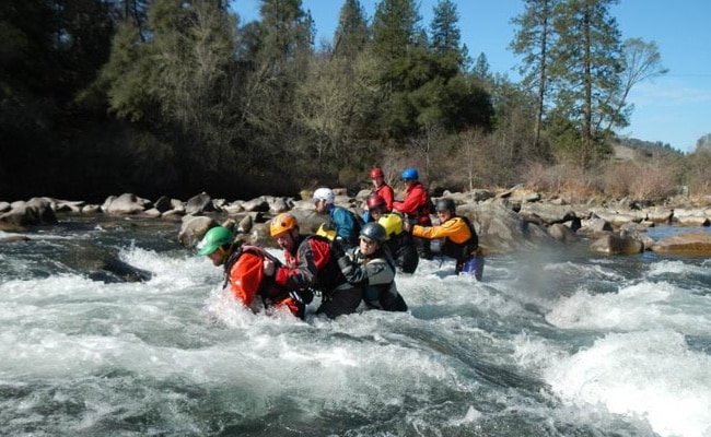 Whitewater rescue training exercises