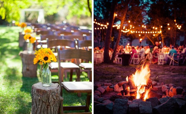 Fall weddings and receptions at American River Resort - Coloma California